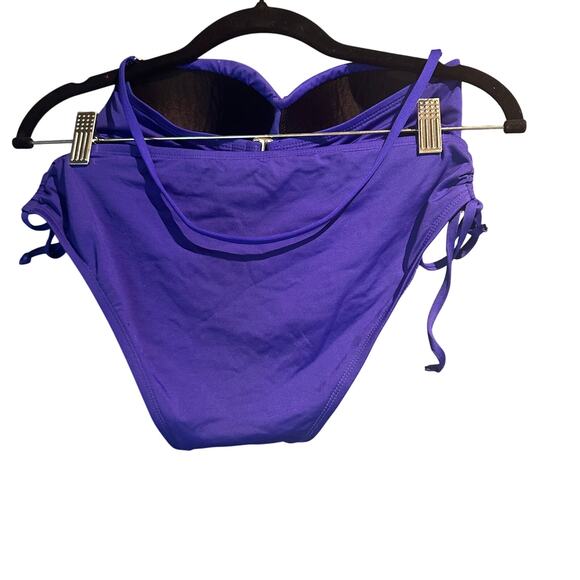 Mossimo Bottoms Medium Top Small Bikini Periwinkle Blue Hot Tub Pool Cruise - Picture 2 of 9